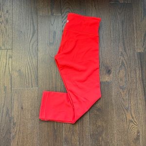Red low rise Lululemon reversible leggings